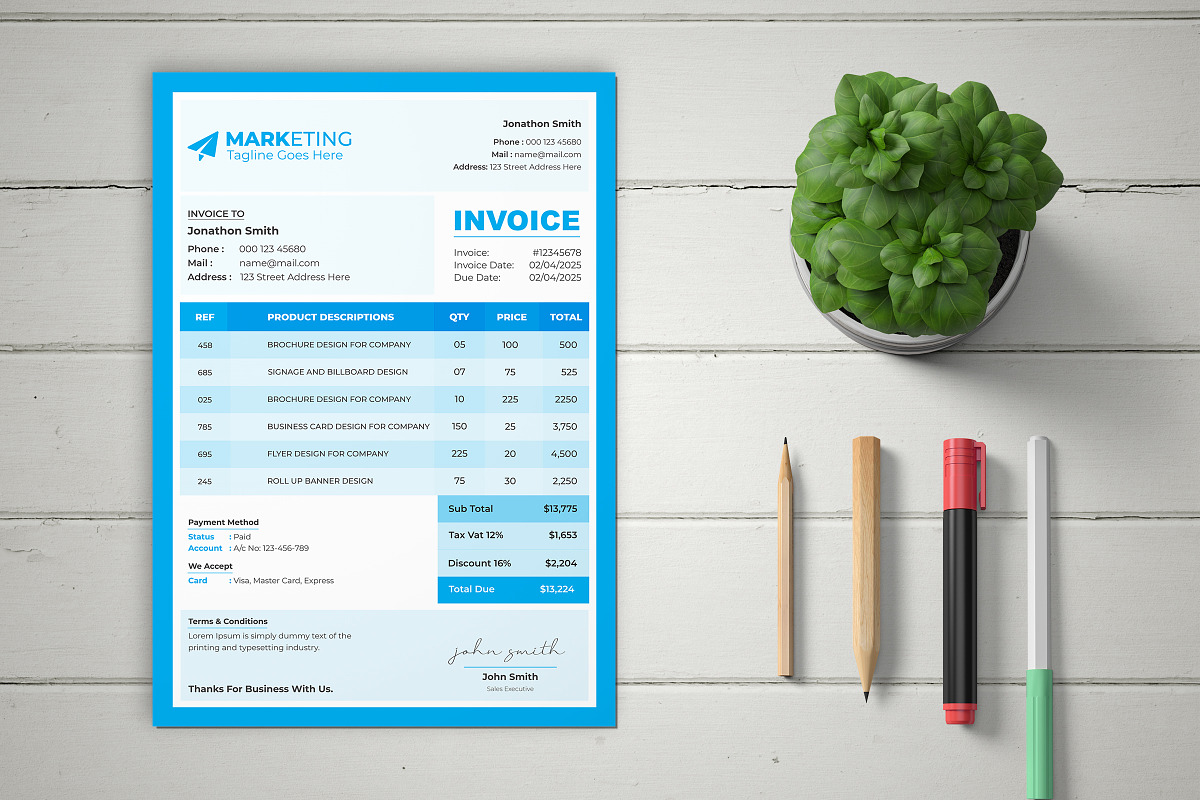 Invoice Bundle Template, a Stationery Template by Graphiexperto