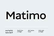 Matimo Humanist Sans Serif, a Sans Serif Font by Yukita Creative (Thumbnail 1 of 11)