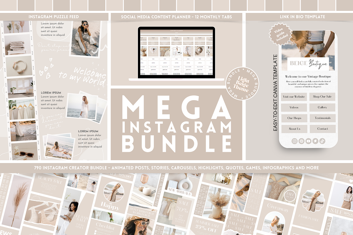 Beige Instagram Mega Bundle