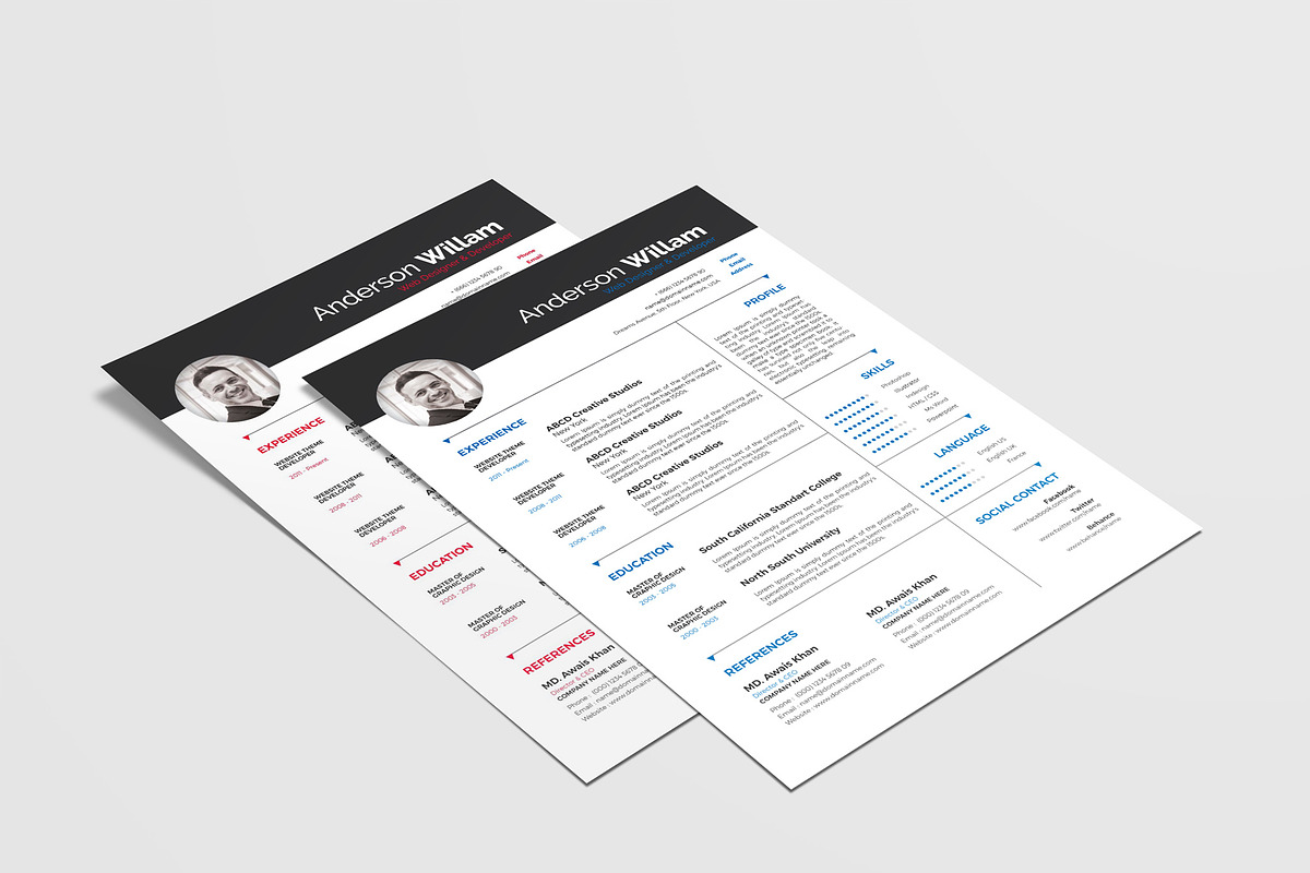 Resume CV with Word & PPT, a Resume Template by Design'sTRIBE (Photo 2 of 5)