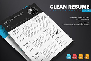 Clean Resume Template Vol.1