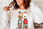 Whimsical Valentines Day Dog Clipart, an Illustration by SinaCreation (Thumbnail 5 of 11)