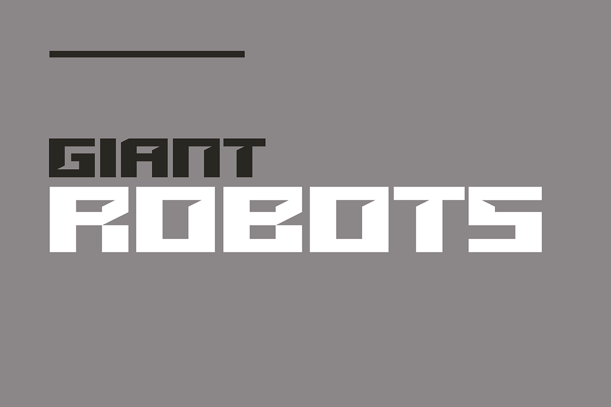 Mecha - block font, a Font by SelfBuild Type (Photo 4 of 13)