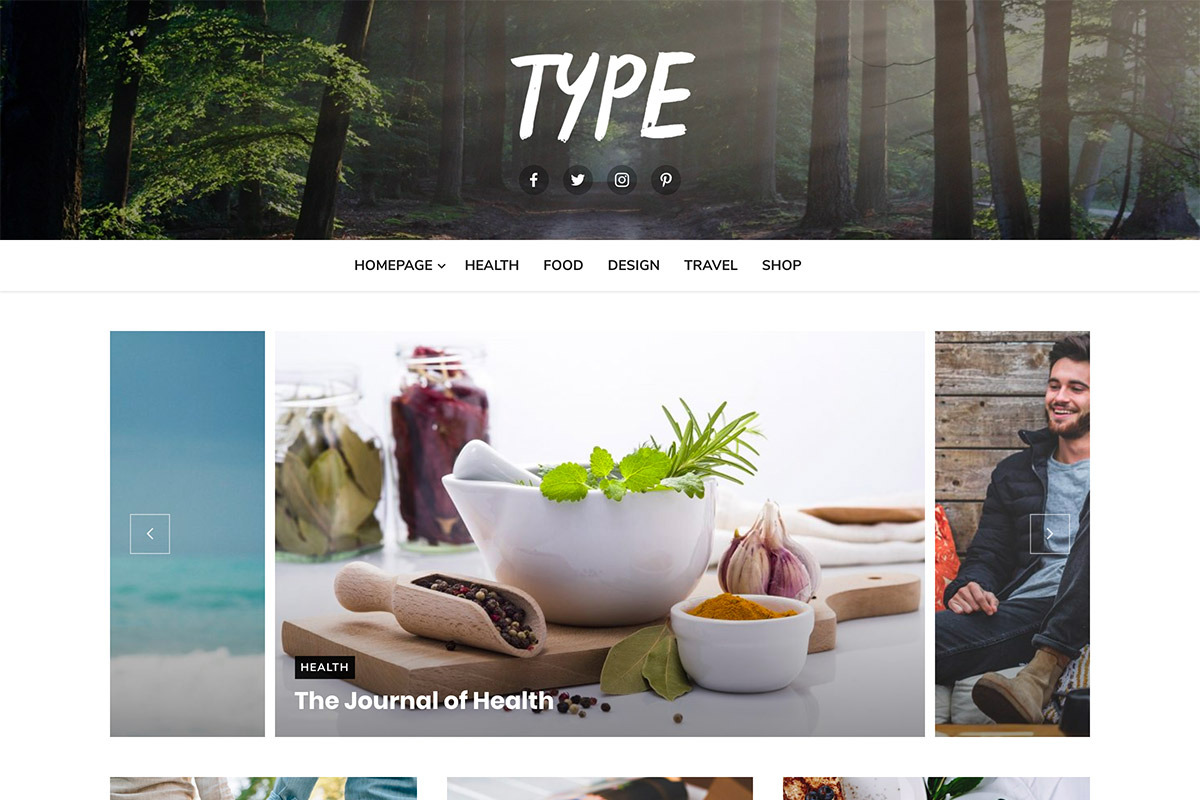 Type WordPress Theme, a WordPress Template by Design Lab