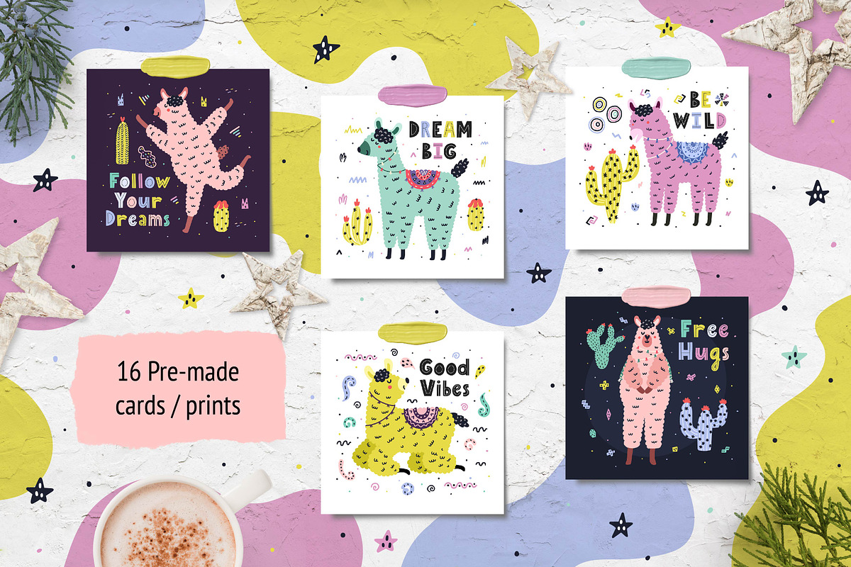Oh Llama Graphic Pack, an Animal Illustration by Gulnara Sabirova (Photo 12 of 22)