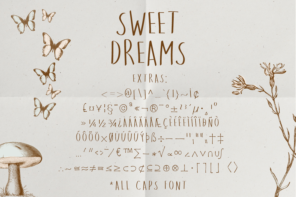 Sweet Dreams a hand-drawn wonky font preview 3