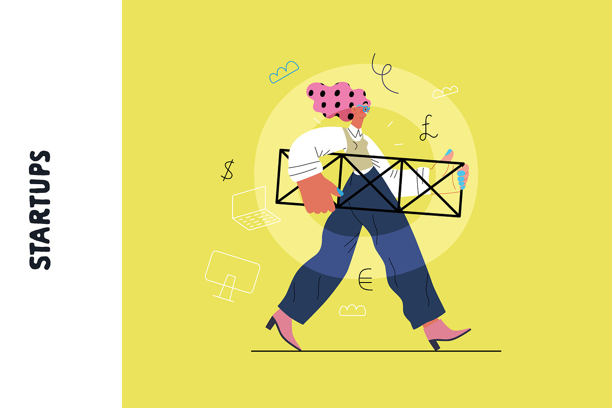 Startups flat vector illustrations, a Templates & Theme by Grivina's shop (Photo 11 of 45)