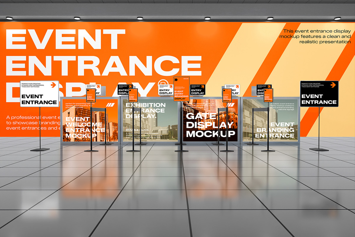 Event Entrance Display Mockup, an Advertising Mockup by Unerispace (Photo 2 of 5)