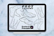 100 foots anatomy procreate brushes, a Brush Add-On by Arts For Peace (Thumbnail 5 of 7)