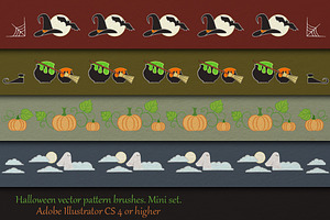 Halloween Vector Pattern Brushes