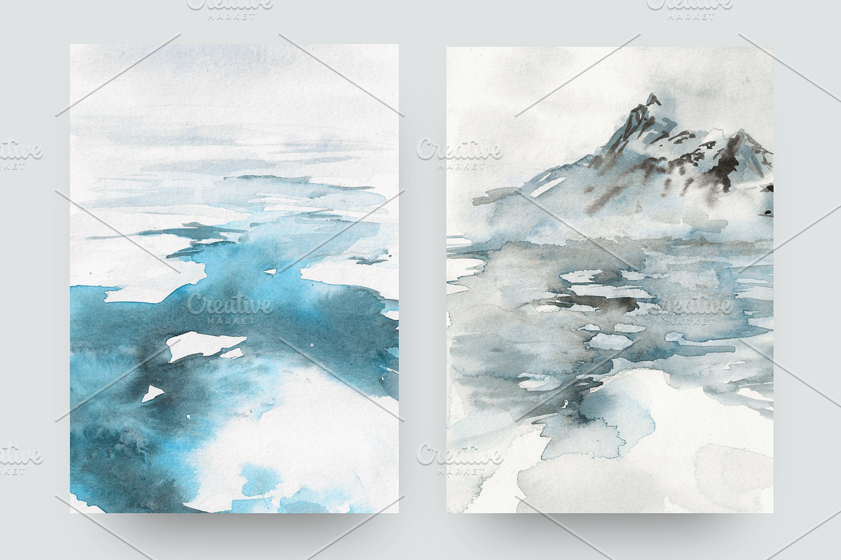 Arctic landscapes abstract paintings, a Texture Illustration by Kolorata Art (Photo 2 of 7)