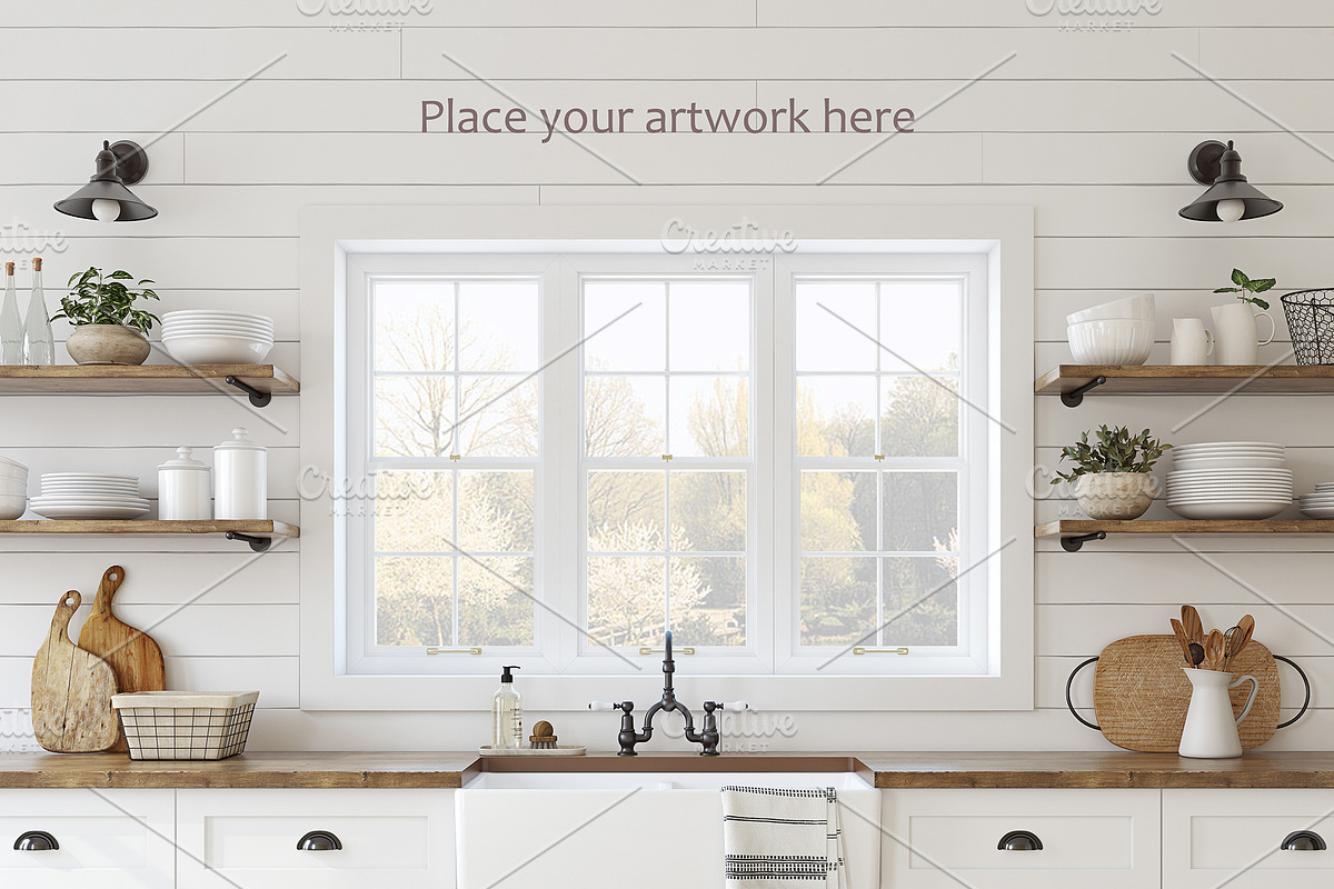 FARMHOUSE KITCHEN mockup, a Household Mockup by MyHomeMockups (Photo 4 of 5)