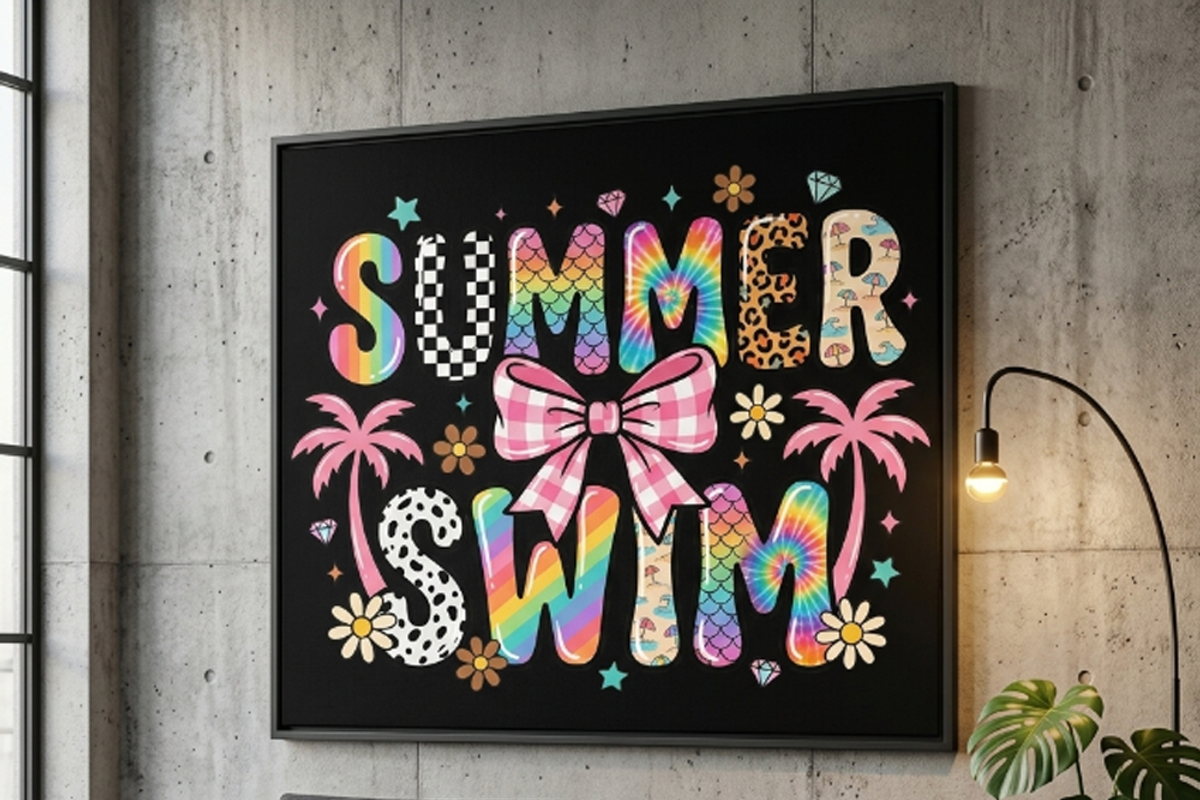 Summer Swim T-Shirt Design, a Shirt Mockup by Vector Stall (Photo 7 of 9)