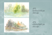 Abstract watercolor landscapes, a Background Graphic by SweetRenieDesigns (Thumbnail 4 of 6)