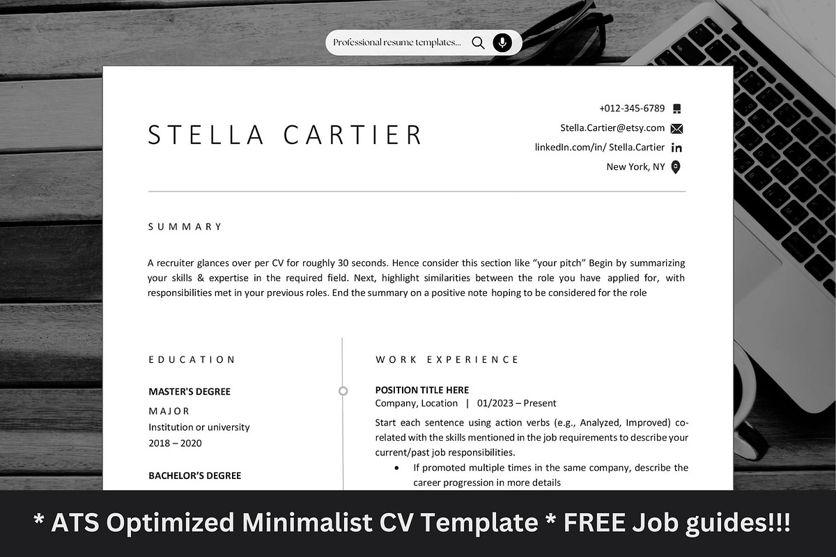 Resume/CV ATS compliant template, a Resume Template by The Career Lab