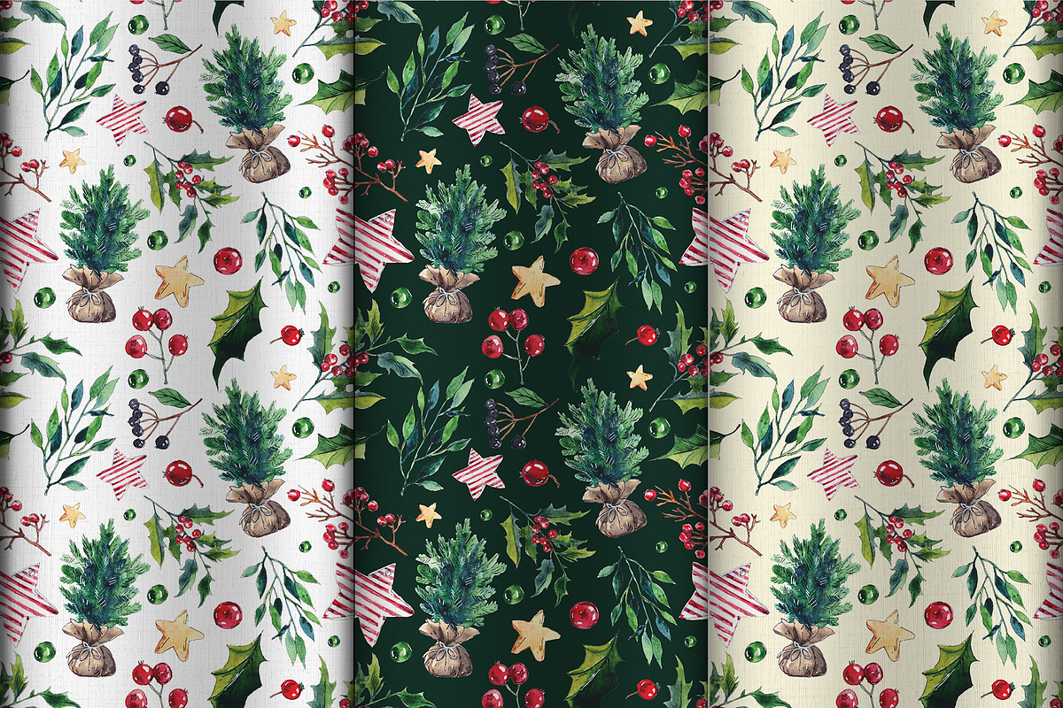 Watercolor  Christmas collection, an Illustration by martynmarin (Photo 4 of 7)