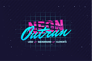 Retro 80s Neon Outrun, an Object Graphic by DenysHolovatiuk (Thumbnail 1 of 5)
