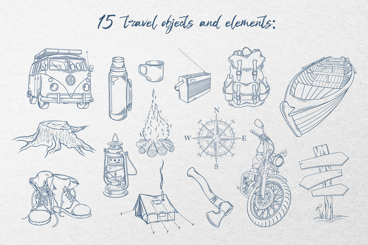 Back on the Road. WANDERLUST set, an Object Illustration by Evgenia Pichkur (Photo 9 of 13)