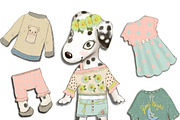 Florinda Paper Doll - dalmatian, a Decorative Illustration by Paper Doll Pets (Thumbnail 3 of 3)