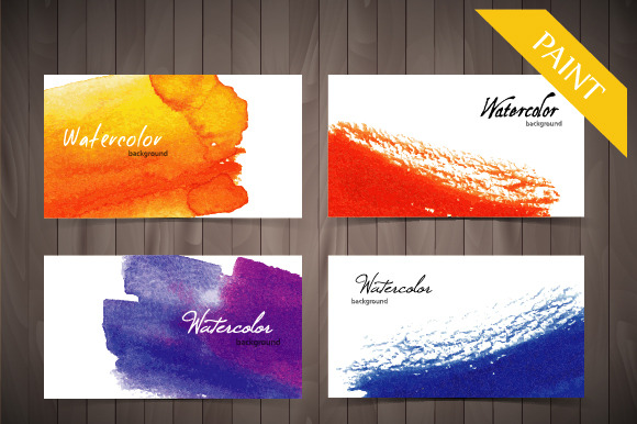 Watercolor cards preview 6