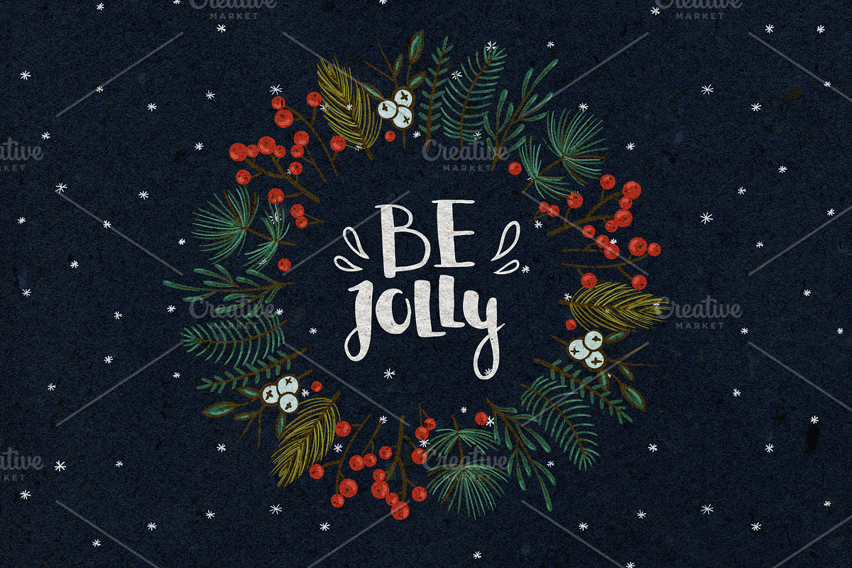 Christmas flowers and patterns, a Pattern Graphic by harmonia_green_art (Photo 8 of 10)