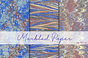 3 Hand Marbled Papers Amber, a Texture Graphic by Marblingdom (Thumbnail 1 of 4)