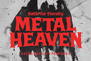 Metal Heaven – Heavy Metal Font, a Serif Font by decographstud (Thumbnail 1 of 7)