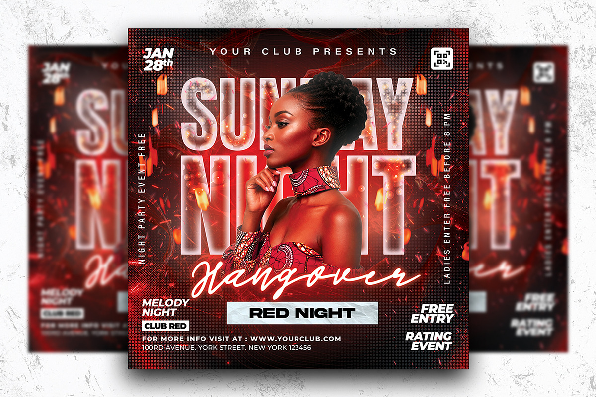 Sunday Night PSD Party Flyer, a Flyer Template by Shajib Shikder (Photo 2 of 2)