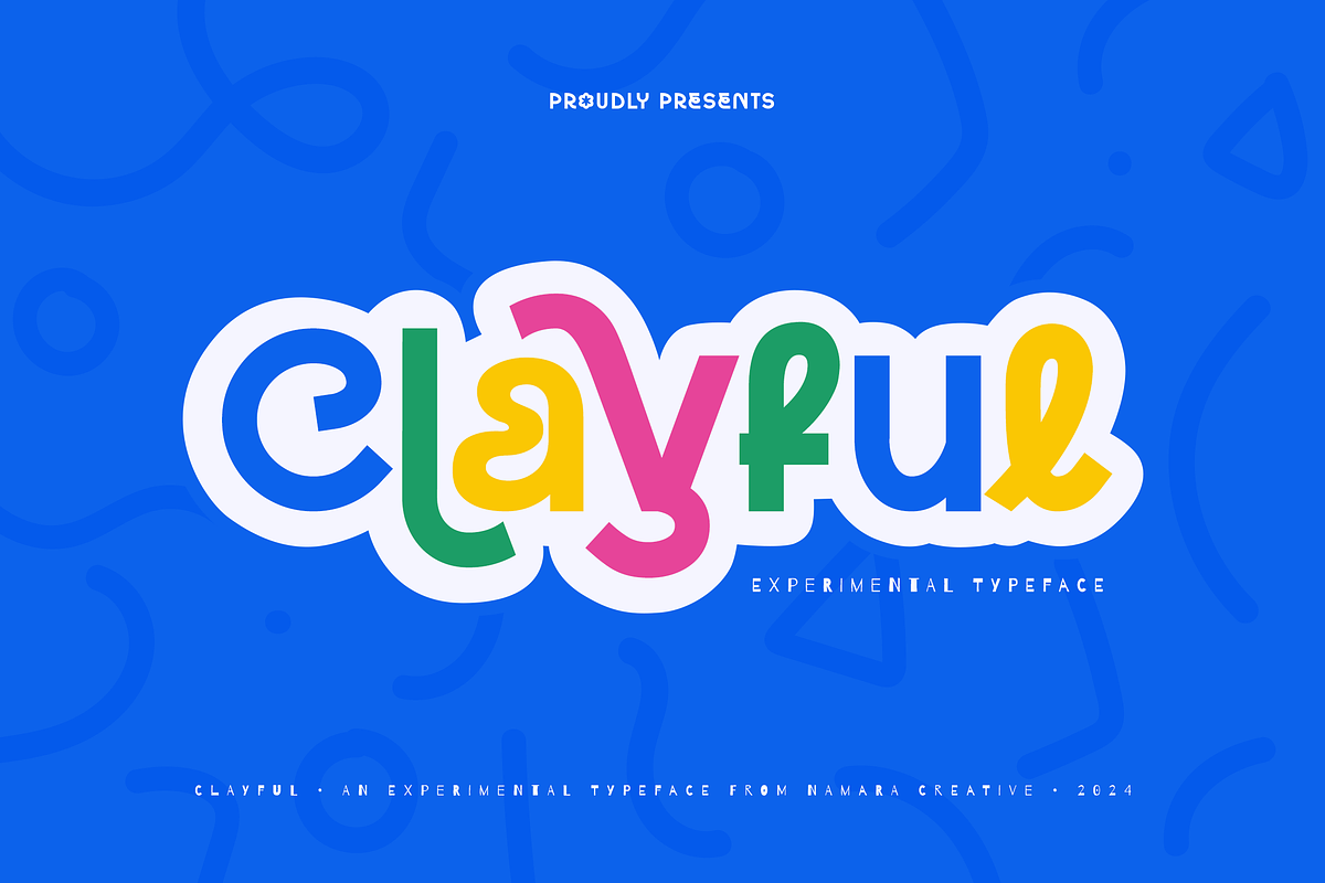 Clayful – Experimental Typeface, a Font by Namara Creative Studio (Photo 1 of 10)