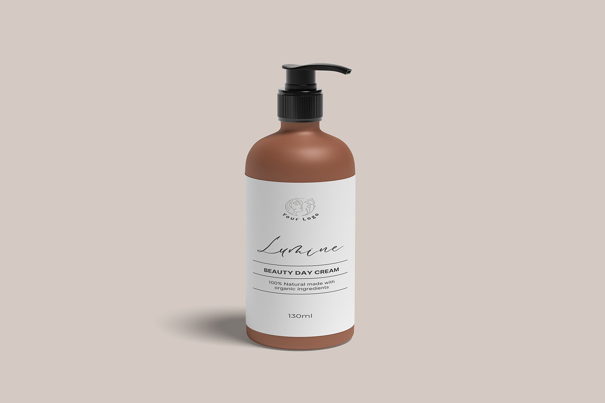 Cosmetic Pump Bottle Mockup, a Product Mockup by suciamairastd (Photo 2 of 5)