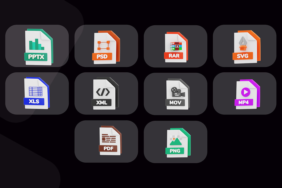 File Format 3D Icon Pack, a 3D by novia99design (Photo 7 of 8)