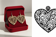 Heart Shape Earring Laser Cut File, an Illustration by Amazin_art (Thumbnail 1 of 6)