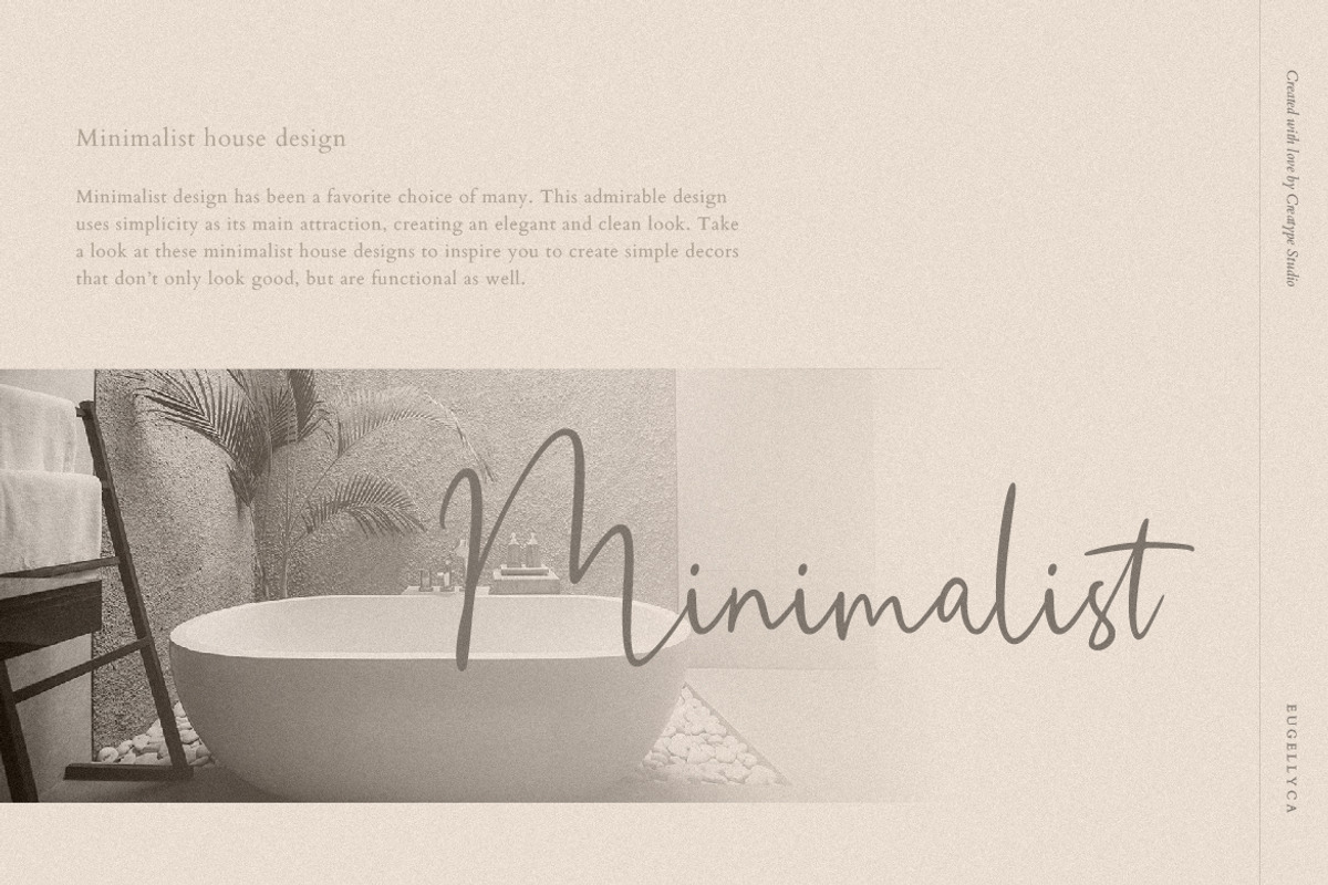 Eugellyca Handwritten Script, a Script Font by Creatype Studio (Photo 6 of 9)