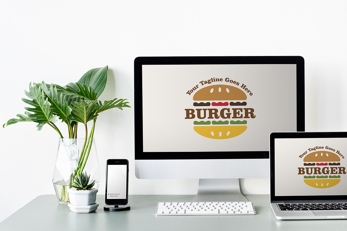 Modern Burger Logo Template, a Branding & Logo Template by YUDesignStore (Photo 3 of 7)