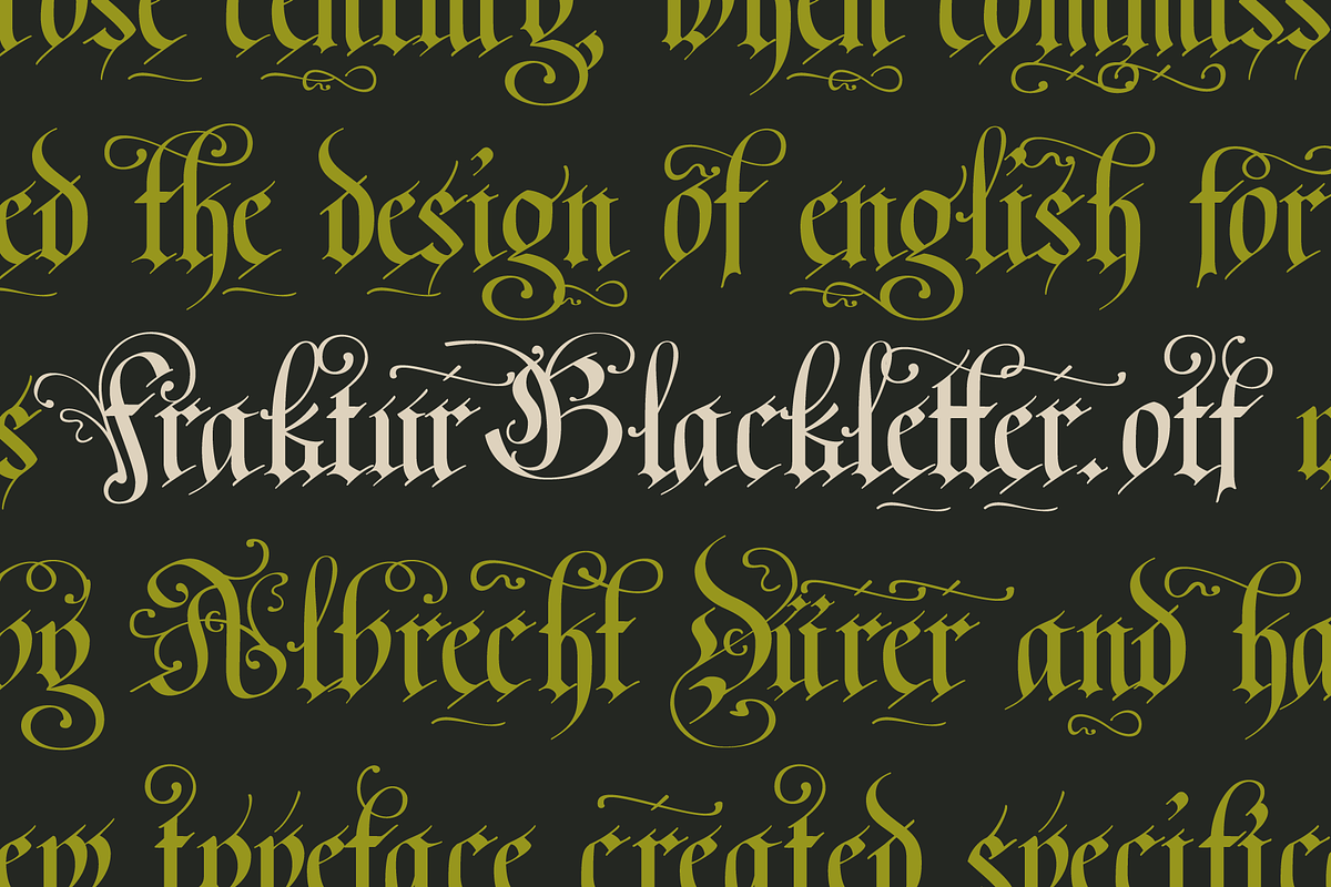 Fraktur Blackletter Gothic Font, a Blackletter Font by kaer_shop (Photo 2 of 11)