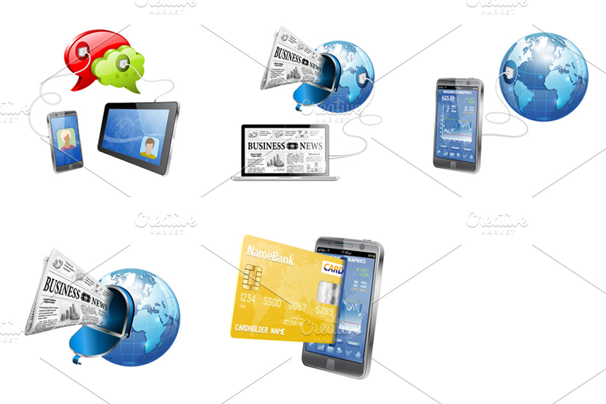 Internet Technologies, Social Media, a Finance Illustration by TAlex (Photo 7 of 7)