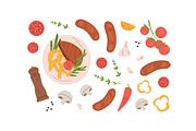 Delicious barbecue food set, a Food Illustration by Good Studio (Thumbnail 3 of 3)