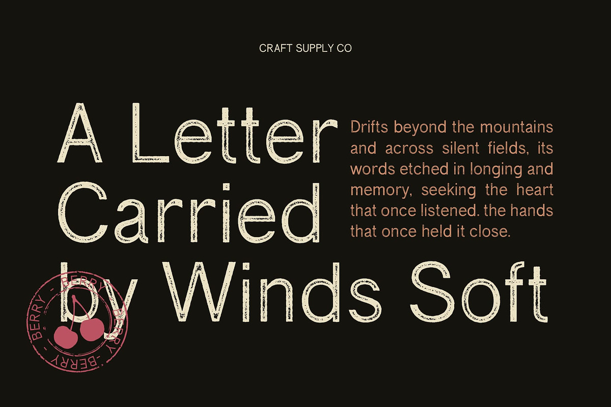 Lupina Stamp, a Sans Serif Font by Craft Supply Co. (Photo 8 of 8)