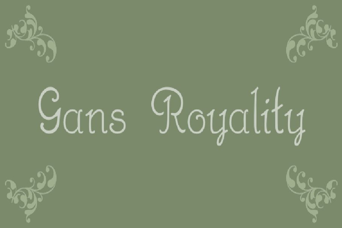 Gans Royality, a Script Font by Intellecta Design