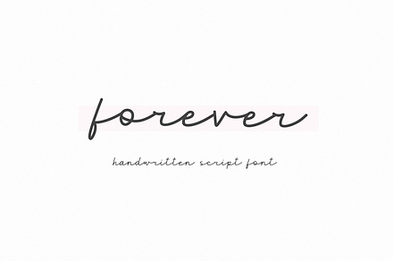 Forever | Handwritten Script Font, a Script Font by KA Designs