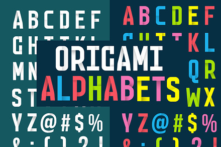Origami Alphabets - White & Colour