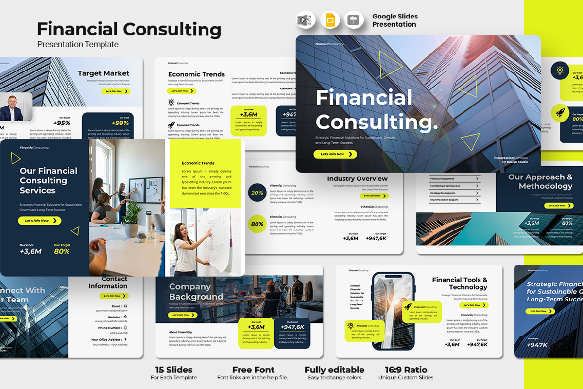 Financial Consulting - Google Slides, a Presentation Template by QR Design Studio (Photo 1 of 3)