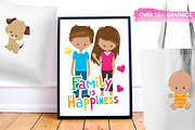Happy family illustration pack, an Illustration by PrettyBundles (Thumbnail 5 of 5)