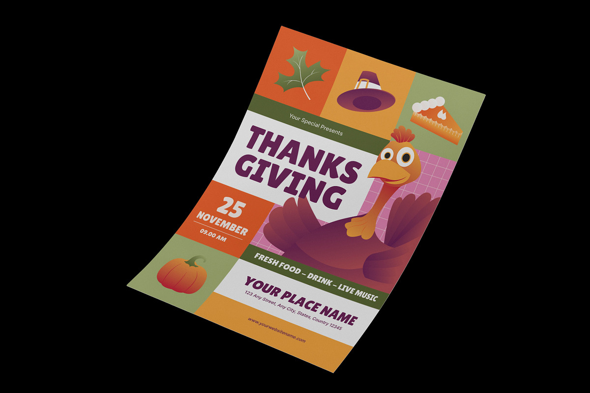 Thanksgiving Flyer, a Flyer Template by Neermana (Photo 2 of 4)
