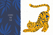 Tropical Tiger Abstract Boho Set, an Object Graphic by MaNechaeva (Thumbnail 5 of 10)