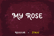 My Rose - Handwritten Display Font, a Sans Serif Font by Mightyfire (Thumbnail 1 of 5)
