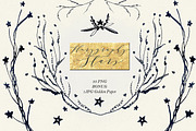 Florygraphy STARS. Ink clipart, a Texture Illustration by LABFcreations (Thumbnail 1 of 4)
