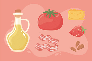 set food menu, a Food Illustration by studiogstock