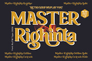 Master Righinta, a Serif Font by TM Type (Thumbnail 1 of 15)