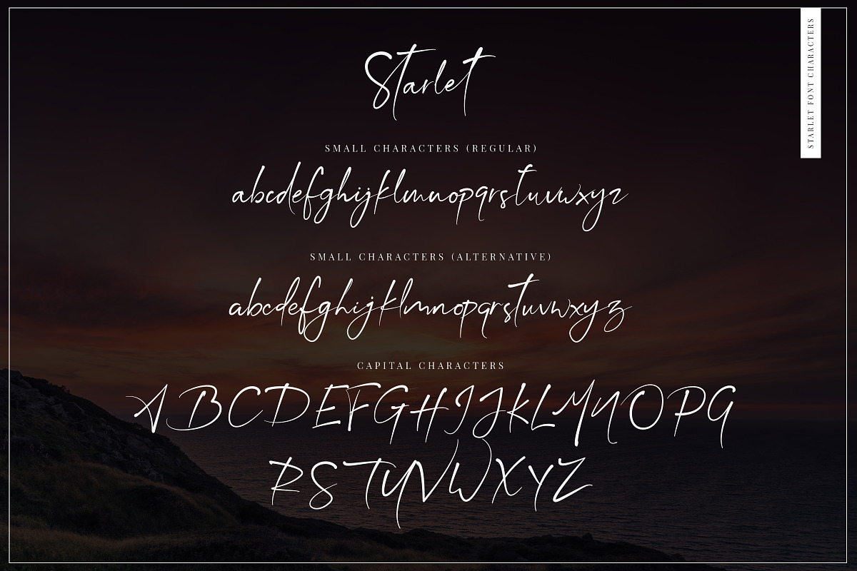 Starlet Script Font + 12 Logos, a Script Font by SNIPESCIENTIST
